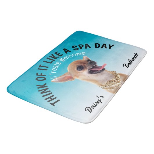 Chihuahua Personalized Hondenliefhebber Bath Mat (Gekanteld)