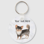 Chihuahua Personalized Keyring Sleutelhanger (Voorkant)