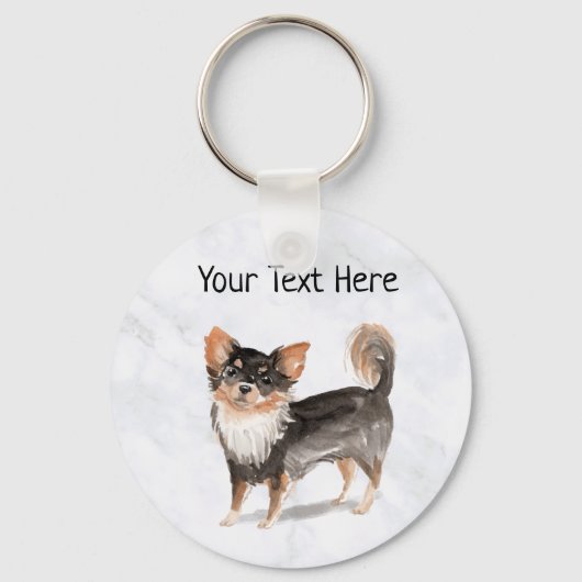 Chihuahua Personalized Keyring Sleutelhanger (Voorkant)