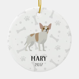 Chihuahua Persoonlijke kerstversiering Keramisch Ornament