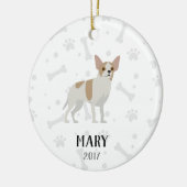 Chihuahua Persoonlijke kerstversiering Keramisch Ornament