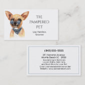 Chihuahua Pet Groomer/Vet/Sitters Visitekaartje (Voorkant / Achterkant)