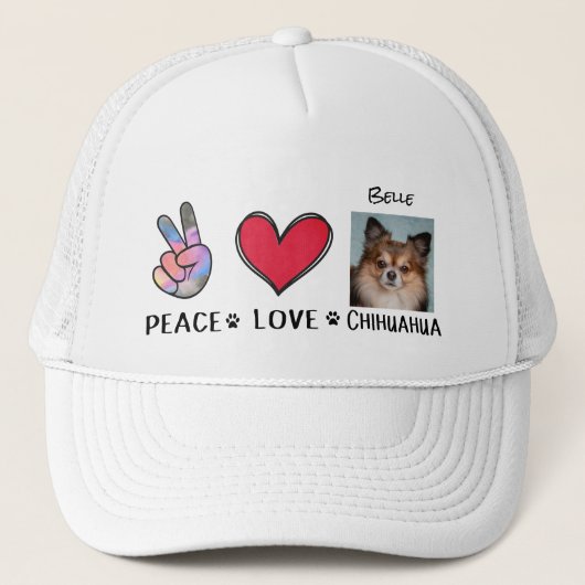 Chihuahua Pet Peace Love Hondenliefhebbers (Voorkant)