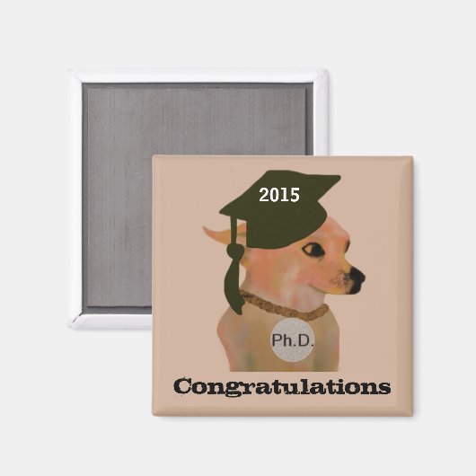 Chihuahua Ph.D Afstuderen Magneten (Voorkant / Achterkant)