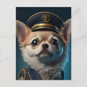 Chihuahua piloot kapitein briefkaart