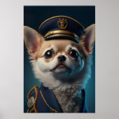 Chihuahua piloot kapitein poster (Voorkant)