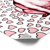 Chihuahua Pink Hearts Valentijnsdag Poster (Hoek)