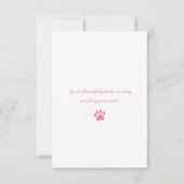 Chihuahua Pink Sweater Bedankkaart (Achterkant)