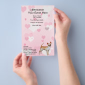 Chihuahua Pink & White Hearts Flyer (Hand)
