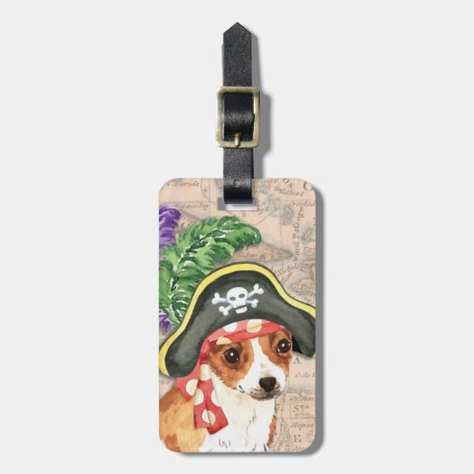 Chihuahua Pirate Bagagelabel (Voorkant verticaal)