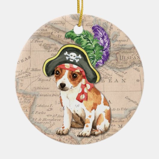 Chihuahua Pirate Keramisch Ornament (Voorkant)