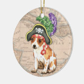 Chihuahua Pirate Keramisch Ornament (Links)