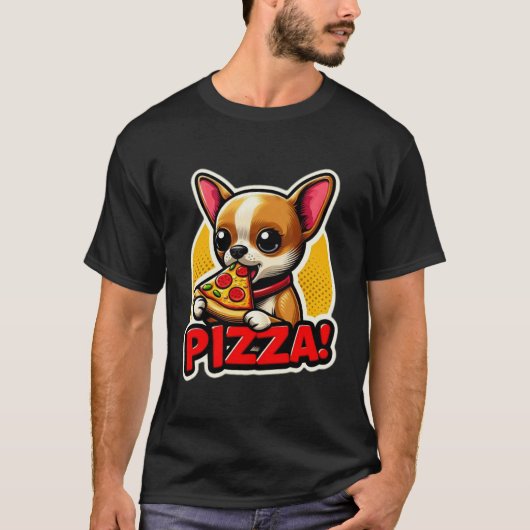 CHIHUAHUA PIZZA ETEN 16 T-SHIRT (Voorkant)