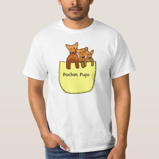 chihuahua, Pocket Pups T-shirt (Voorkant)