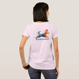 Chihuahua poligonal en amarillo y azul t-shirt