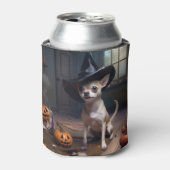 Chihuahua pompoenen Halloween eng Blikjeskoeler (Blikje Voorkant)