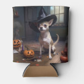 Chihuahua pompoenen Halloween eng Blikjeskoeler (Voorkant)