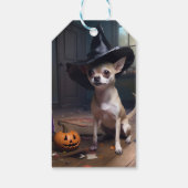 Chihuahua pompoenen Halloween eng Cadeaulabel (Achterkant)