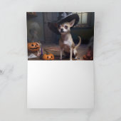 Chihuahua pompoenen Halloween eng Kaart (Binnen)