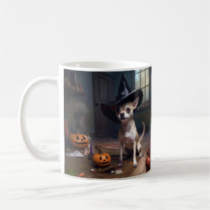 Chihuahua pompoenen Halloween eng Koffiemok