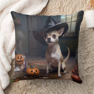 Chihuahua pompoenen Halloween eng Kussen