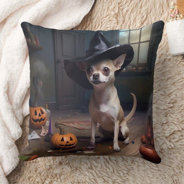 Chihuahua pompoenen Halloween eng Kussen (Deken)