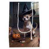 Chihuahua pompoenen Halloween eng Medium Cadeauzakje (Achterkant)