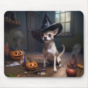 Chihuahua pompoenen Halloween eng Muismat
