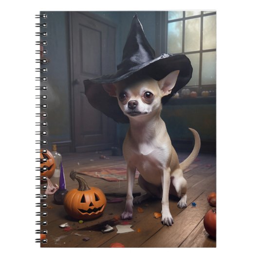 Chihuahua pompoenen Halloween eng Notitieboek (Voorkant)
