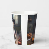 Chihuahua pompoenen Halloween eng Papieren Bekers (Links)