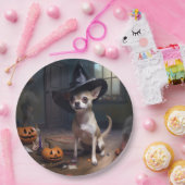 Chihuahua pompoenen Halloween eng Papieren Bordje (Feest)