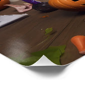 Chihuahua pompoenen Halloween eng Perfect Poster (Hoek)