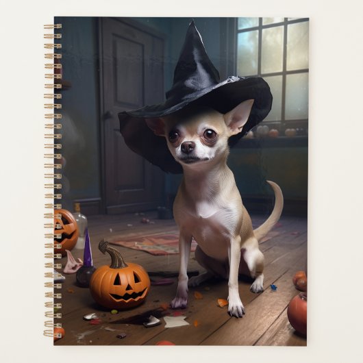 Chihuahua pompoenen Halloween eng Planner (Voorkant)