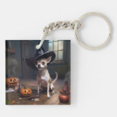 Chihuahua pompoenen Halloween eng Sleutelhanger (Achterkant)