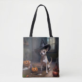 Chihuahua pompoenen Halloween eng Tote Bag (Voorkant)