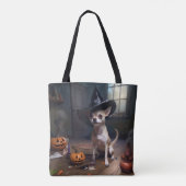 Chihuahua pompoenen Halloween eng Tote Bag (Achterkant)