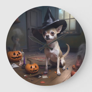 Chihuahua Pompoenen Halloween Griezelen Grote Klok