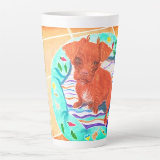 Chihuahua Poodle Mix Latte Mok (Voorkant)