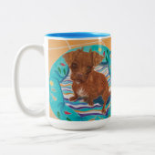 Chihuahua Poodle Mix Tweekleurige Koffiemok (Links)