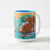 Chihuahua Poodle Mix Tweekleurige Koffiemok (Voorkant rechts)