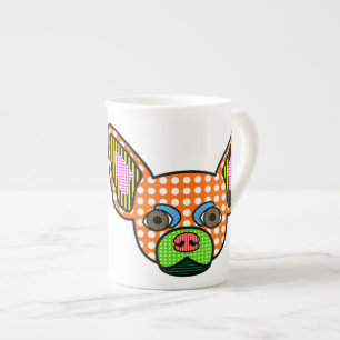 Chihuahua Pop Art Porselein Kop