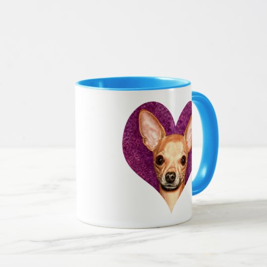 Chihuahua Portrait Mok (Voorkant rechts)