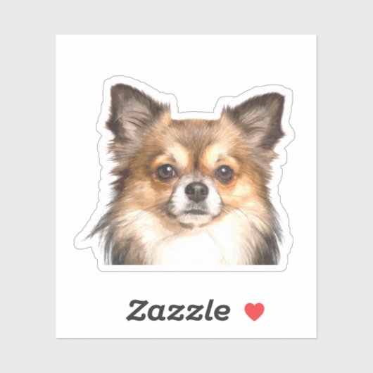 Chihuahua Portrait Sticker (Vel)