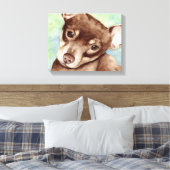 Chihuahua Portret Canvas Afdruk (Insitu (Slaapkamer))