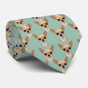 Chihuahua Portret Herenketting – Geschenk voor Min Stropdas