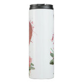 Chihuahua Portret met hart achtergrond Thermosbeker (Achterkant)