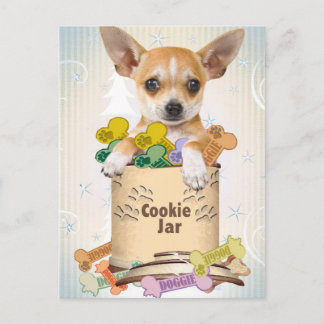 Chihuahua Posed met Cookie Jar Briefkaart