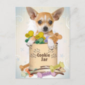 Chihuahua Posed met Cookie Jar Briefkaart (Voorkant)