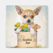 Chihuahua Posed met Cookie Jar Magneet (Voorkant)