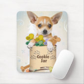 Chihuahua Posed met Cookie Jar Muismat (Met muis)